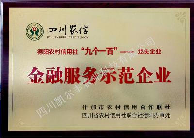2017金融服務(wù)示范企業(yè)